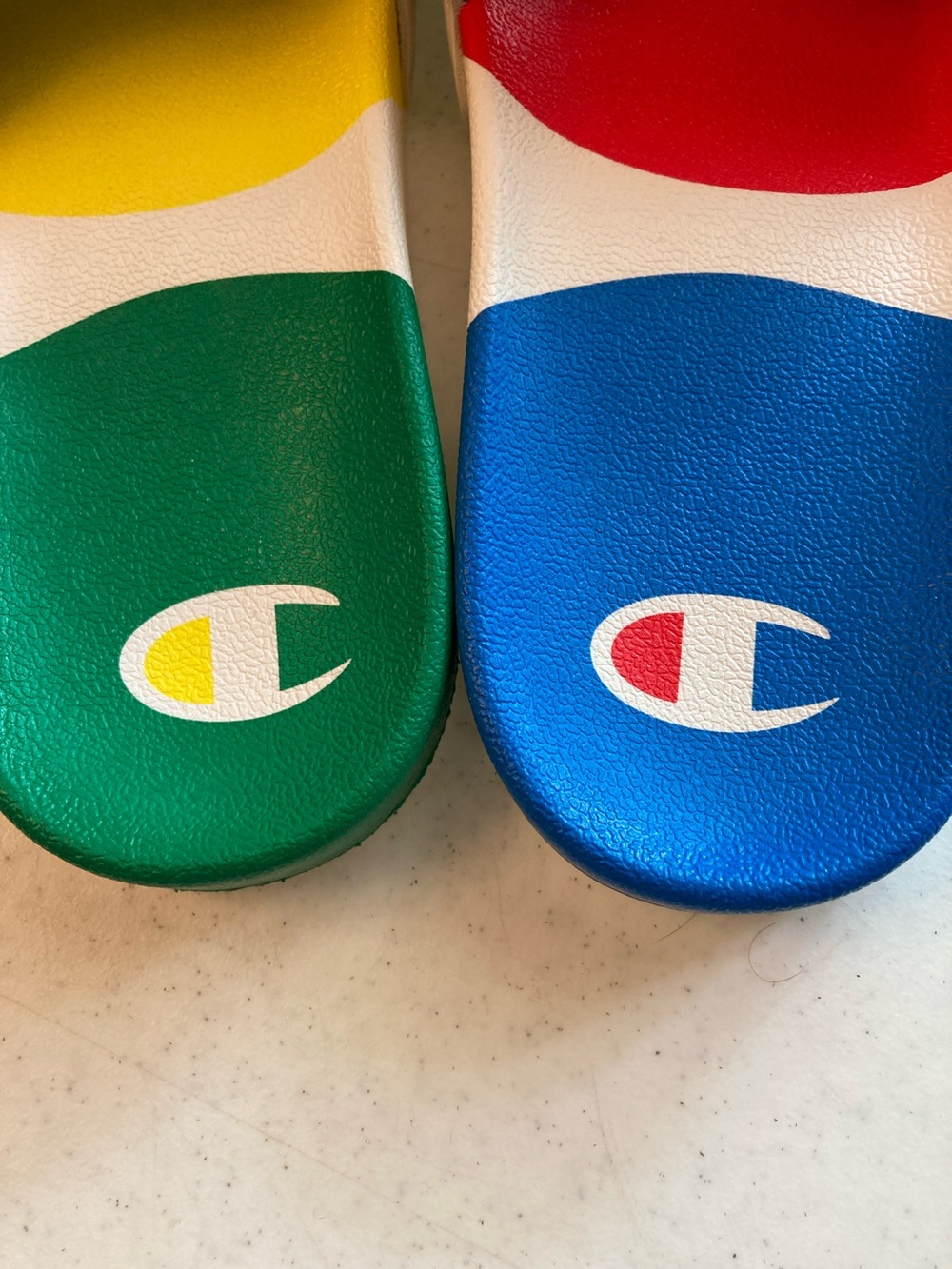 NWOT Champion Twister Slide Sandals - Red, Blue, Green, Yellow, White - Picture 2 of 7
